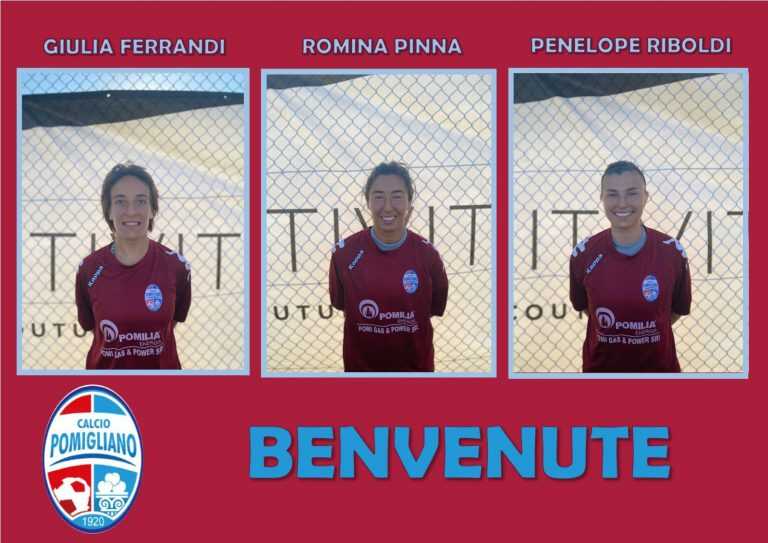 Calcio Pomigliano Femminile – ufficializza l’acquisto di altre tre giocatrici