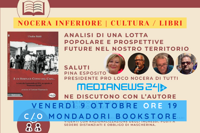 Nocera Inferiore – “A un semplice cenno del capo”: domani la presentazione del libro