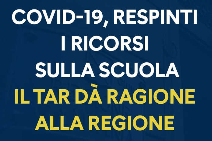 Covid – Tar respinge i ricorsi contro le scuole chiuse in Campania
