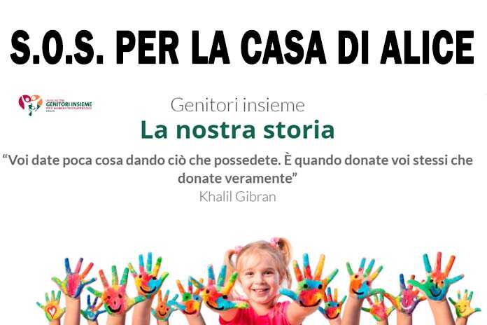 S.O.S. per la casa di Alice, servono donazioni entro il 31 ottobre 2020