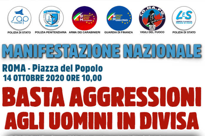 SAPPE – Basta aggressioni agli uomini in divisa. Il 14 Ottobre 2020 scendiamo In Piazza