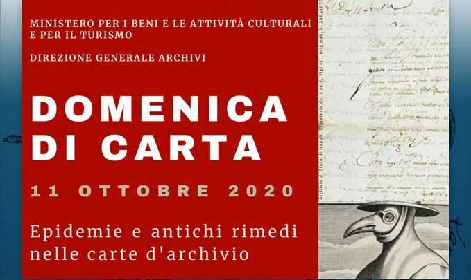 Napoli – Torna Domenica di Carta 2020 con “Le arti sanitarie: luoghi, professioni e cure” all’Archivio di Stato di Napoli