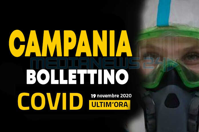 Covid in Campania, il bollettino di oggi 19-11-2020, 3.334 casi, 32 morti