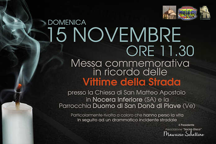 Giornata Mondiale ONU / Domenica 15 novembre “Messa Commemorativa” vittime della strada