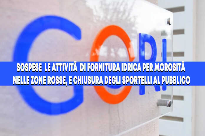 Emergenza Covid / GORI, sospende distacchi, morosità e servizi sportelli