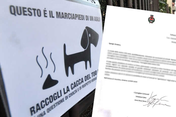 Escrementi dei cani sui marciapiedi, la nota dei consiglieri Calce e Sessa al Sindaco