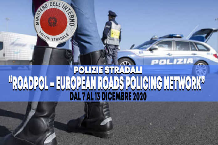 ROADPOL “ALCOHOL and DRUGS” dal 7 al 13 dicembre 2020