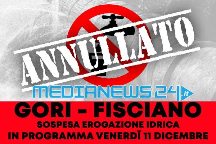 Fisciano GORI - avviso annullato intervento