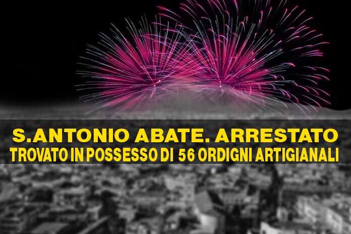 Sant’Antonio Abate. Arrestato 23enne, deteneva 56 ordigni artigianali illegali
