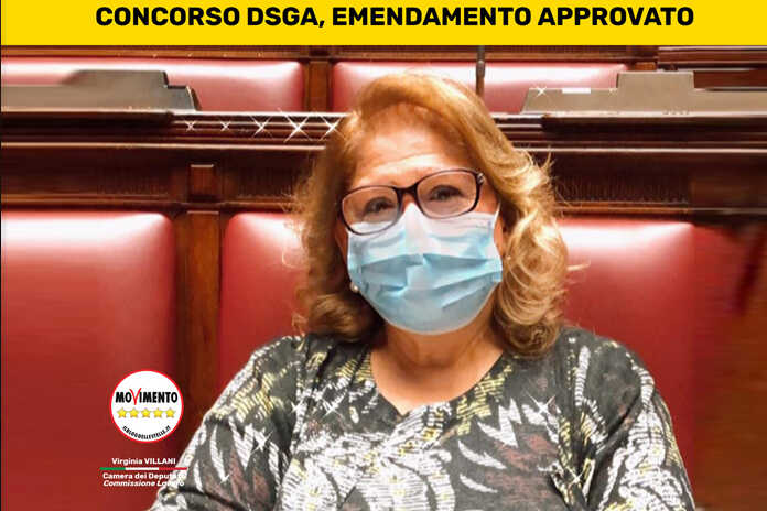 DSGA, sì ad assunzioni dal concorso, M5S: la gioia della deputata Virginia Villani