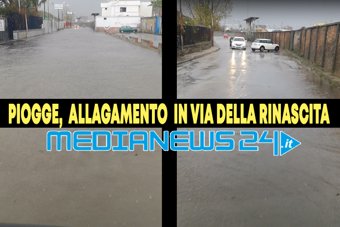 Angri / San Lorenzo. Strada allagata, prudenza per gli automobilisti
