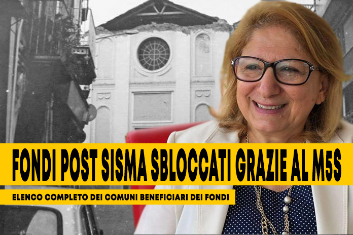 Legge di Bilancio. Villani: “Fondi post sisma sbloccati grazie al M5S”
