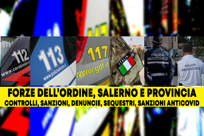 Controlli in Provincia di Salerno. “Area Gialla”, prevenzione e contrasto alla diffusione del Covid 19