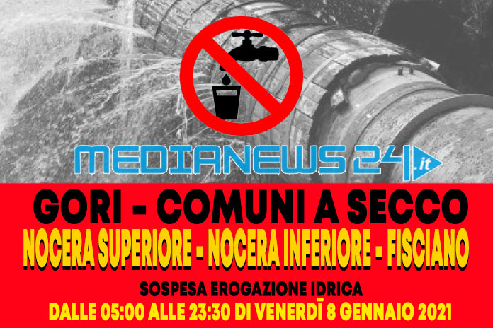 GORI. Comuni a secco venerdì dalle 05.00 / 23.30. Ecco quali e le vie interessate