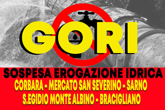 GORI. Sospensione idrica ecco i comuni interessati