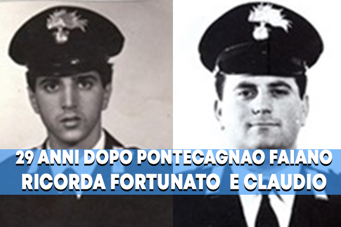 Pontecagnano Faiano. Nel ricordo dei Carabinieri Arena e Pezzuto a 29 anni dalla tragica scomparsa
