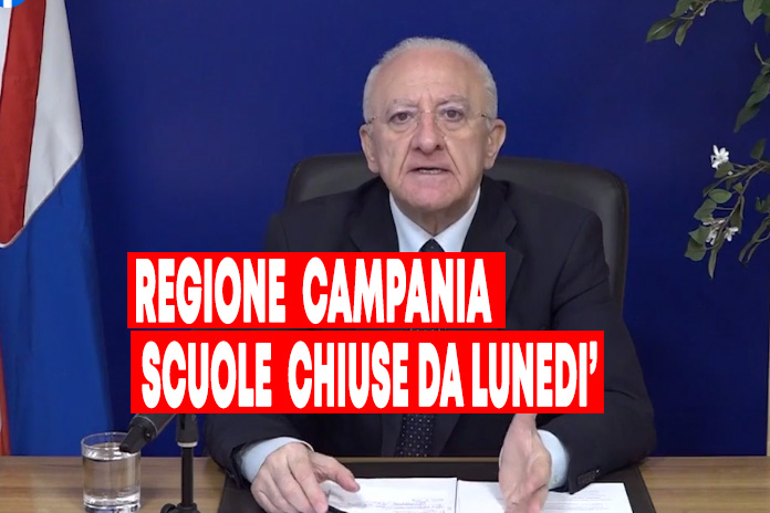 Scuole chiuse in tutta la Regione