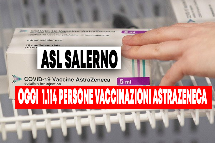 Asl Salerno: oggi vaccinazioni Astrazeneca regolari. I dati
