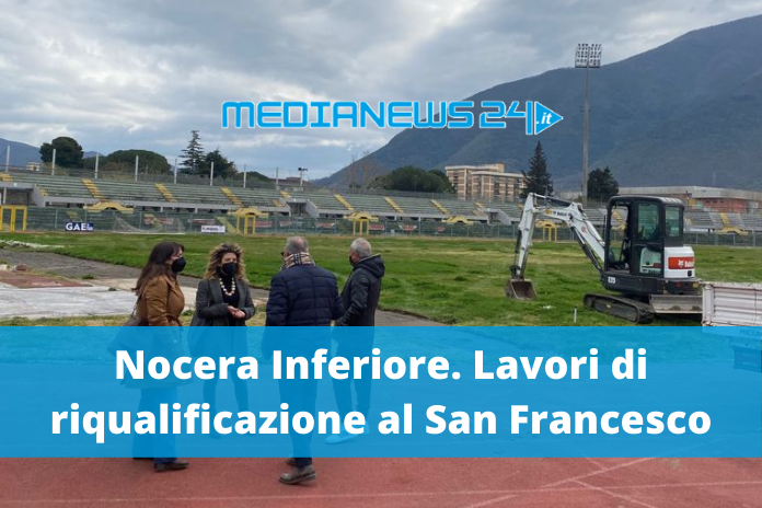 Nocera Inferiore. Iniziati stamattina i lavori di riqualificazione dello Stadio San Francesco