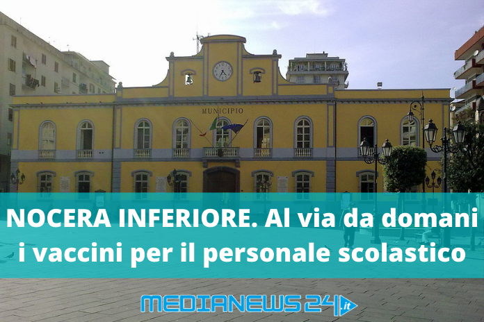 Nocera Inferiore. Parte domattina la vaccinazione per il personale scolastico