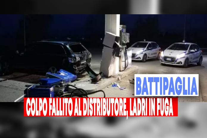 Colpo fallito nel distributore: banditi in fuga