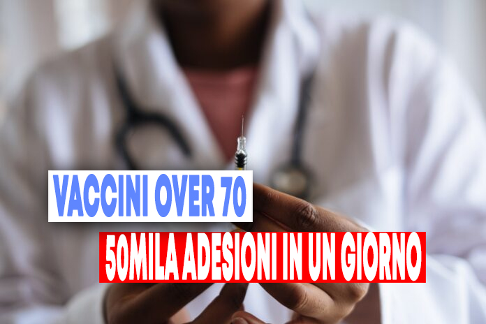 Campania, registrati 50mila vaccini over 70
