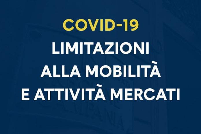 Coronavirus. Nuova Ordinanza della Regione Campania, chiusi parchi ville e stop ai mercati