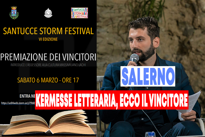 Davide Bottiglieri lo scrittore salernitano, vince la sesta edizione del Santucce Storm Festival