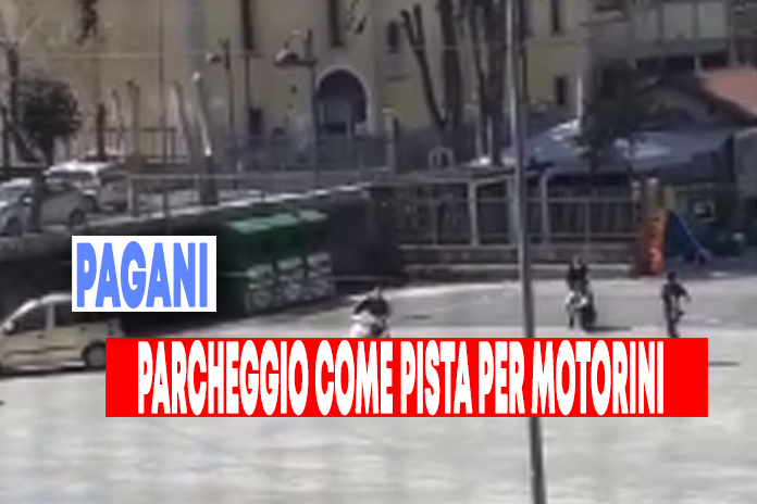 Pagani. Parcheggio come pista per motorini