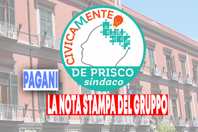 Pagani, le precisazioni del gruppo consiliare Civicamente, “piena e completa sintonia con il Sindaco De Prisco”
