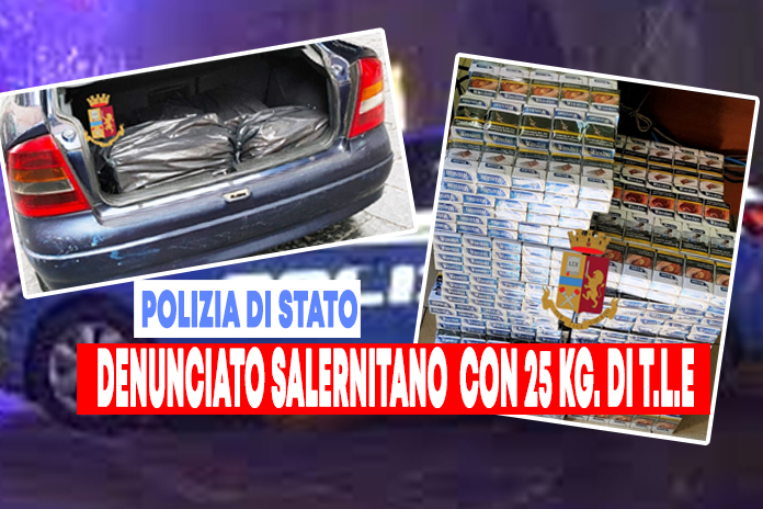Polizia di Stato. Denunciato con 25kg di sigarette