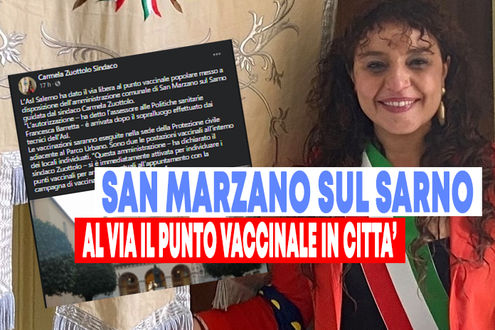 Punto vaccinale a San Marzano sul Sarno