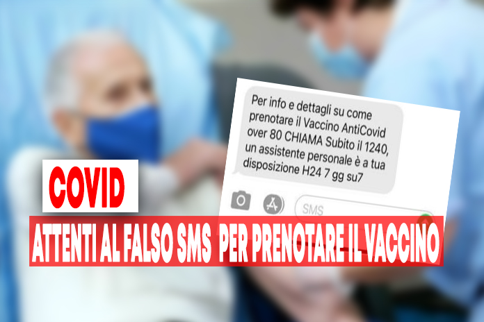 Attenti alla truffa Covid, nessun sms per prenotare il vaccino