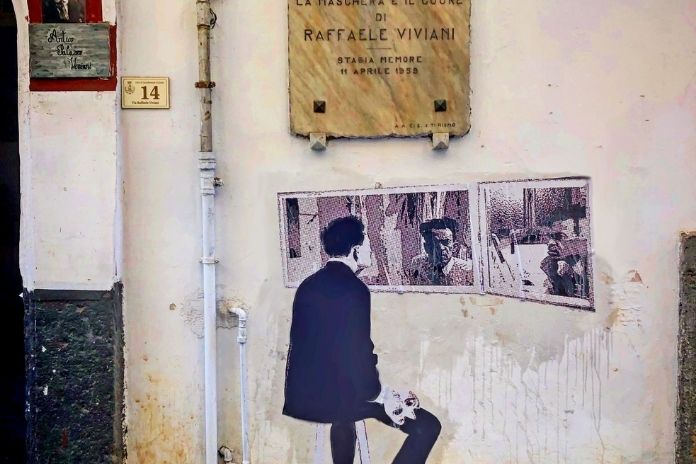 Nello Petrucci omaggia Viviani con un murales presso la sua casa natale