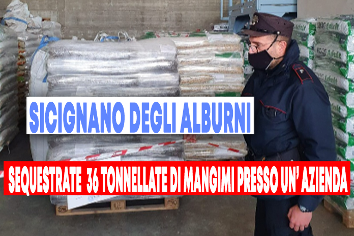 Controlli sul territorio. Sequestro di mangimi