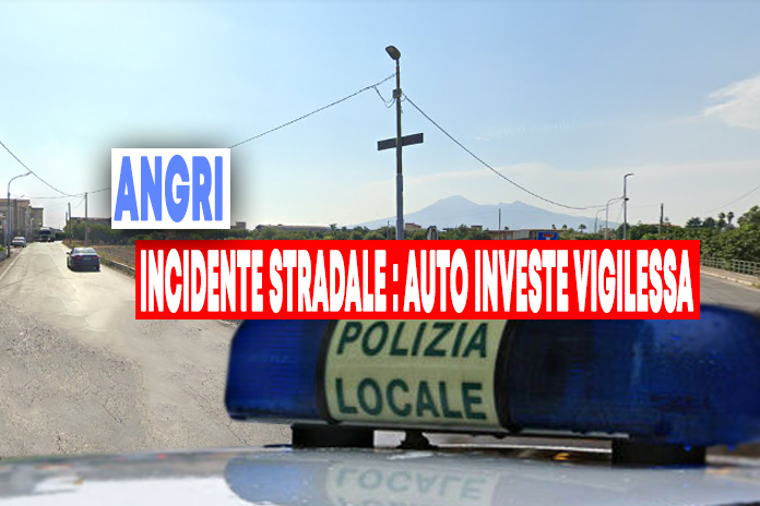 Angri. Incidente, auto investe “vigilessa” della Polizia Locale