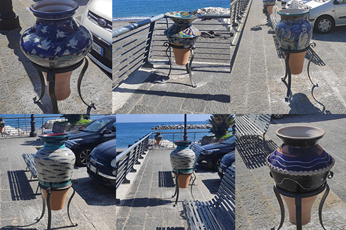 Installate ad Atrani le opere ceramiche “Amare Nostrum, progetto vasi d’a…mare”