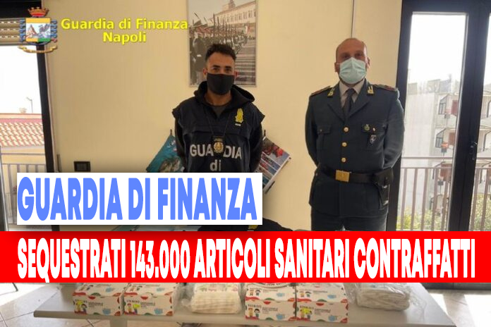 Guardia di Finanza. Maxi sequestro di 143.000 articoli sanitari contraffatti
