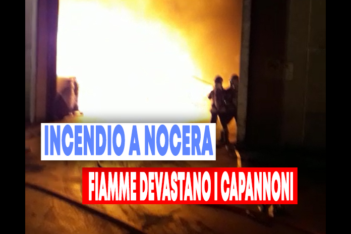 Nocera Inferiore. Incendio devasta capannoni nella zona industriale