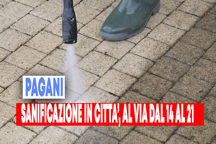 Sanificazione dei marciapiedi in tutte le strade di Pagani. Ecco il calendario dal 14 al 21 aprile