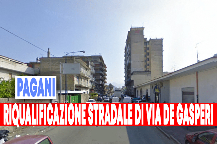 Pagani. Al via domani i lavori di riqualificazione stradale di via De Gasperi