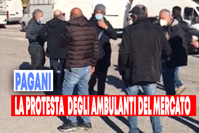 Pagani. La protesta pacifica dei mercatali