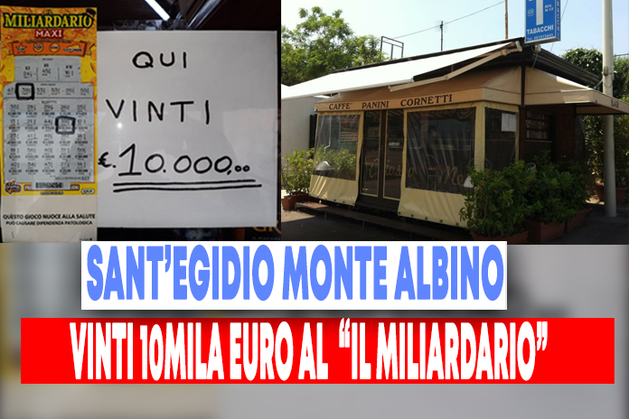 La Dea bendata bacia Sant’Egidio Monte Albino, gratta e vince 10 mila euro