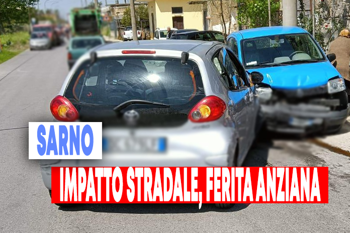 Incidente stradale a Sarno. Coinvolte due vetture, ferita un’anziana donna
