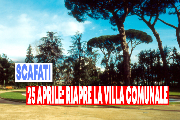 Scafati. Riapre domani 25 aprile la Villa comunale