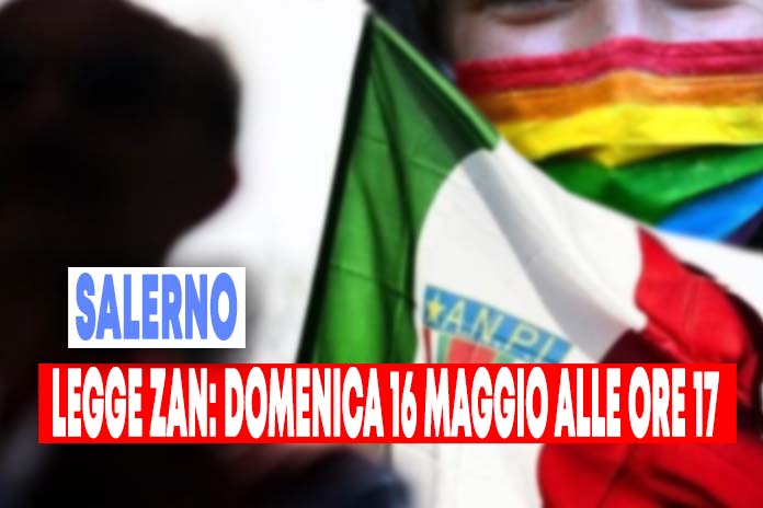 Legge Zan, l’Anpi Salerno aderisce alla manifestazione promossa da Arcigay