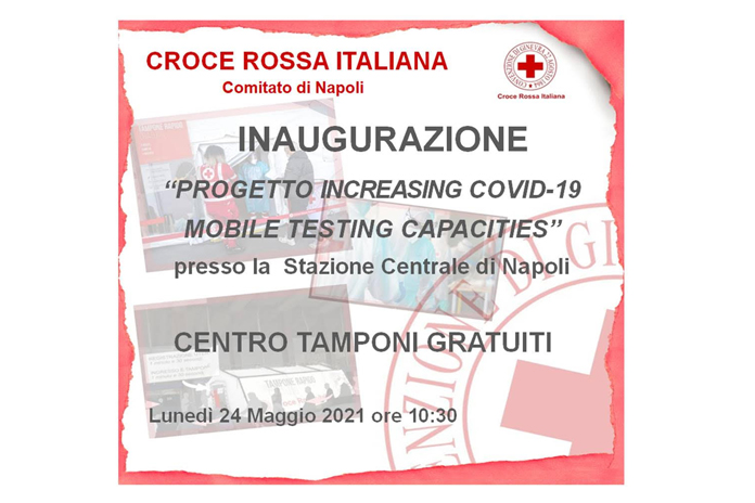 Napoli, stazione centrale; domani al via il centro tamponi gratuiti della Croce Rossa