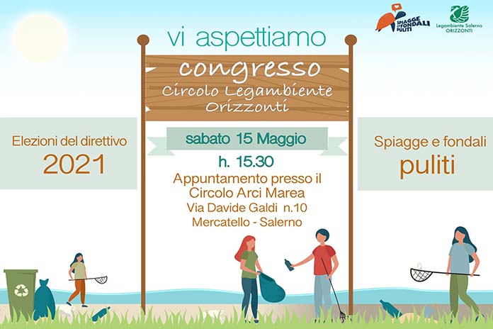 Salerno. Circolo Legambiente “Orizzonti”: sabato 15 maggio doppio appuntamento