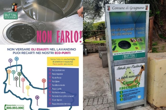 Gragnano. Installati dieci eco-punti per il recupero degli oli esausti
