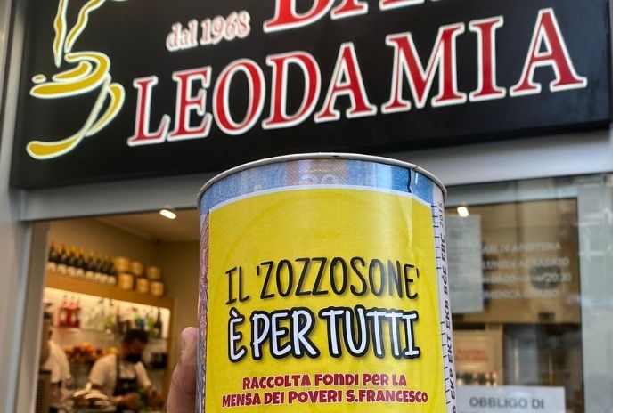 Solidarietà. Maurizio Bollo dona la colazione alla mensa dei poveri di Salerno